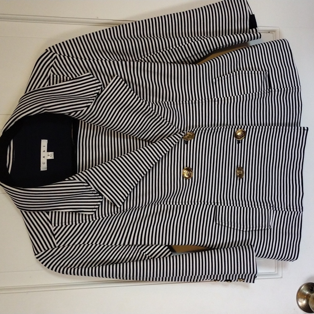 CAbi Life Jacket Navy & White Stripes Size Small